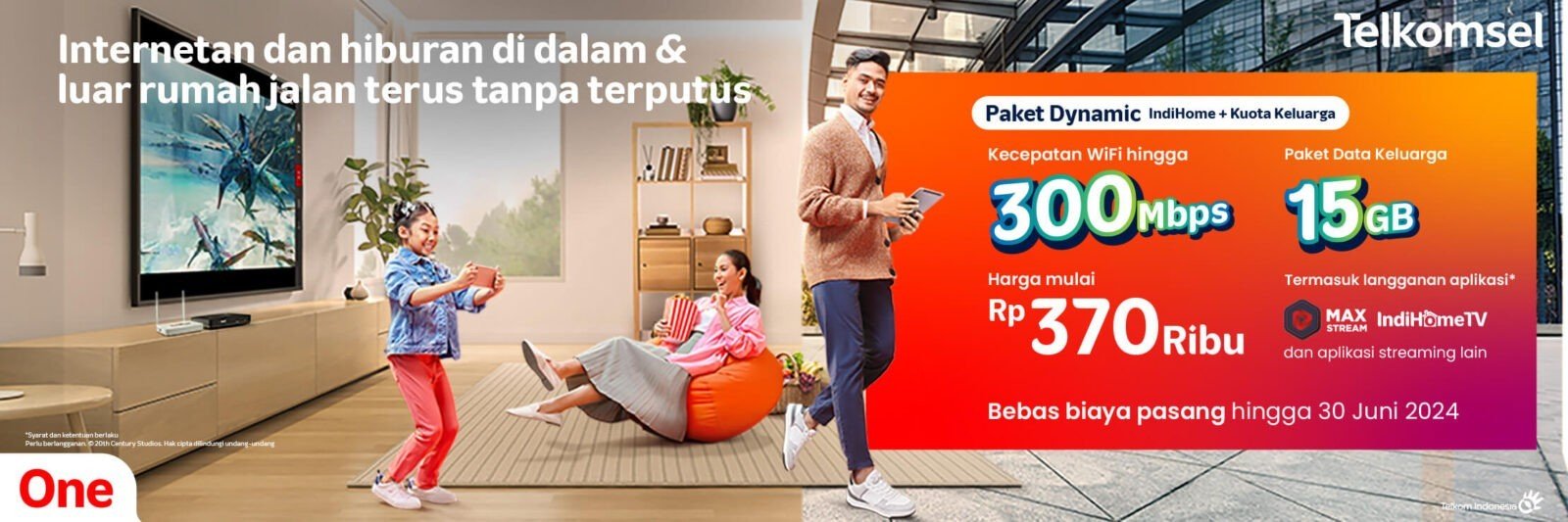 indihome,indihome sidoarjo,IndiHome TV,Paket Dynamic Telkomsel One IndiHome Sidoarjo,Telkomsel